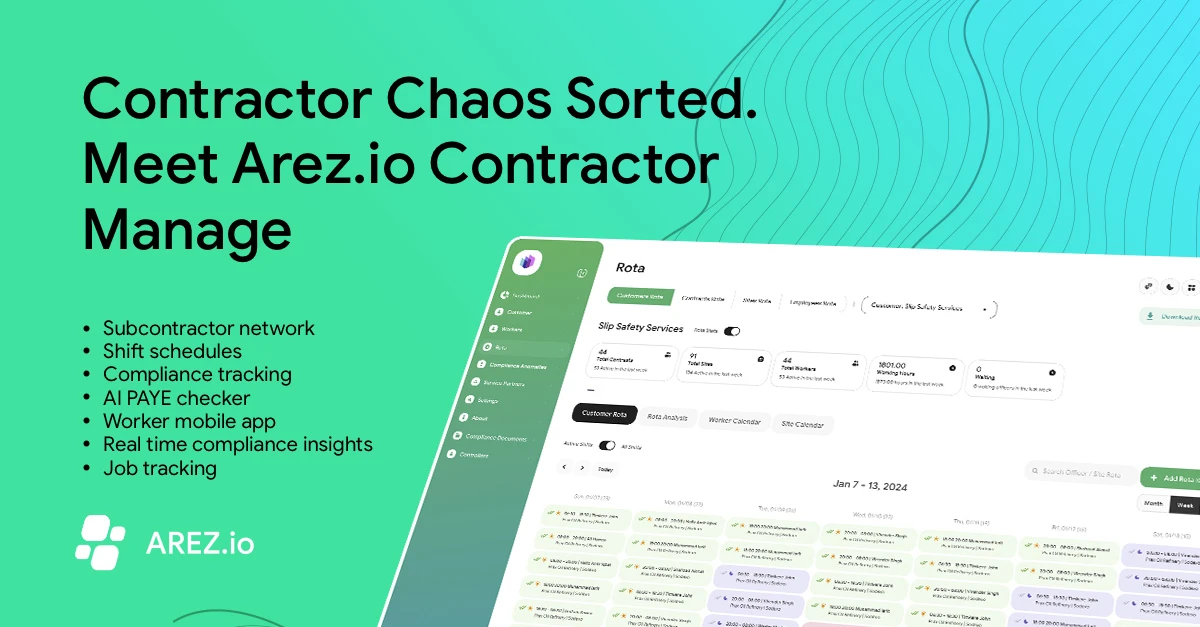 Contractor Chaos Sorted. Meet Arez.io Contractor Manager
