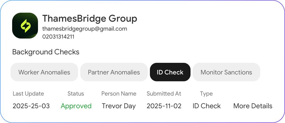 Digital ID & Vetting Management